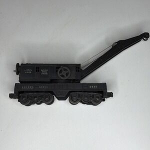 Lionel 12 Wheel Black Crane Car 2460, O Gauge Vintage Model Train